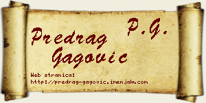 Predrag Gagović vizit kartica